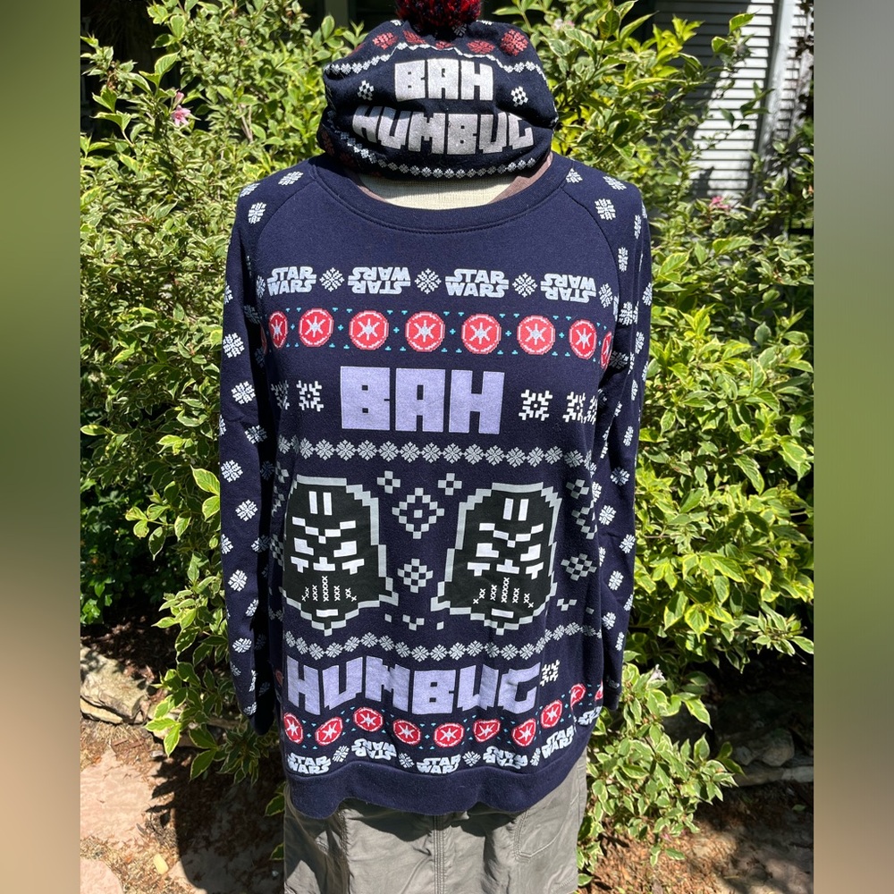 Star Wars Darth Vader Ugly Christmas Sweater and hat